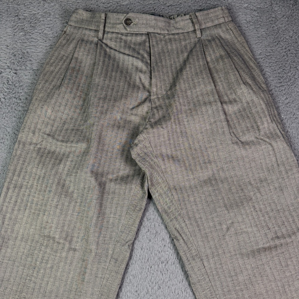 Kith Herringbone Dobby Tyler Pants Mens S 31x31 Palomino Plated Dress Trousers